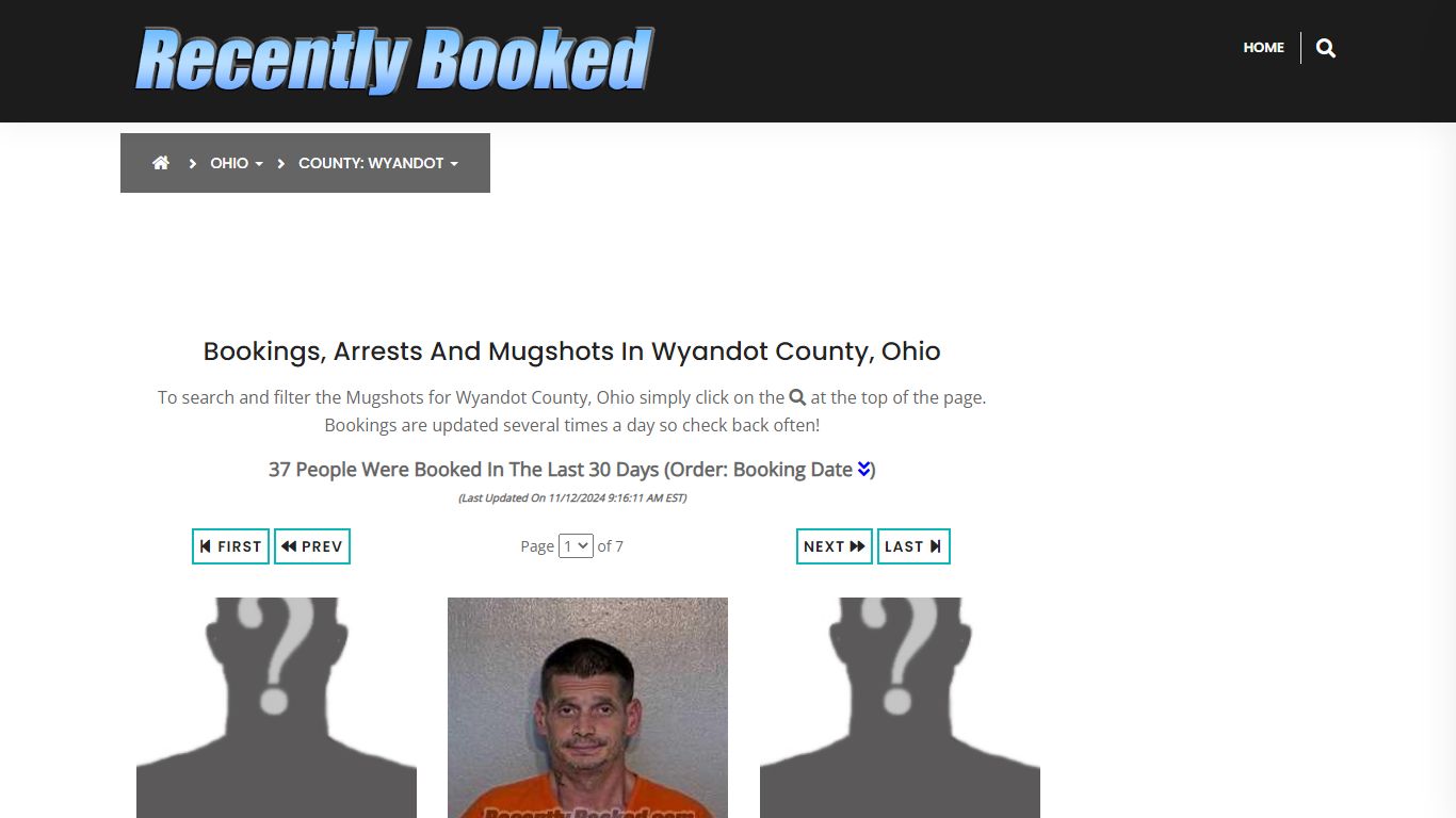 Bookings, Arrests and Mugshots in Wyandot County, Ohio - Recently Booked